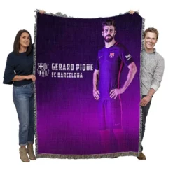 Gerard Pique Best Defend Football Player Woven Blanket