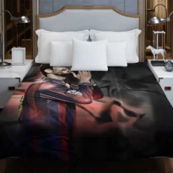 Gerard Pique Energetic Barcelona Football Player Duvet Cover