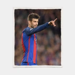 Gerard Pique Excellent Spanish Football Player Sherpa Fleece Blanket 1