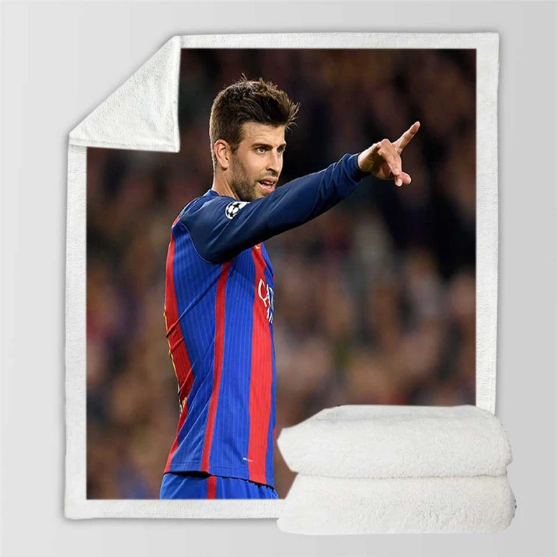 Gerard Pique Excellent Spanish Football Player Sherpa Fleece Blanket