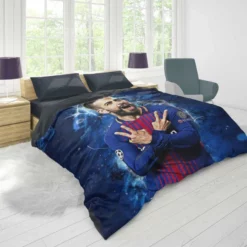 Gerard Pique FIFA World Cup Winning Player Duvet Cover 1