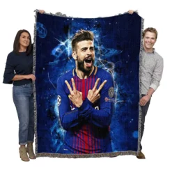 Gerard Pique FIFA World Cup Winning Player Woven Blanket