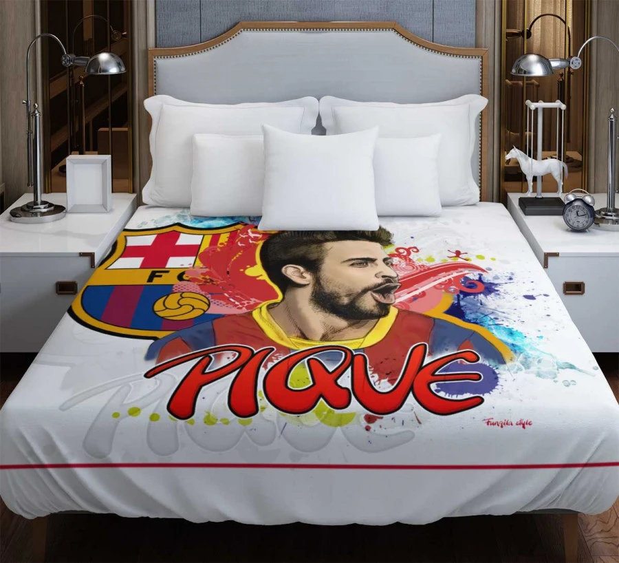 Gerard Pique Famous Barcelona Football Player Duvet Cover