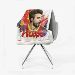 Gerard Pique Famous Barcelona Football Player Sherpa Fleece Blanket 2