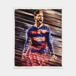 Gerard Pique La Liga Football Player Sherpa Fleece Blanket 1