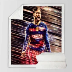 Gerard Pique La Liga Football Player Sherpa Fleece Blanket