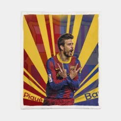 Gerard Pique Populer Barcelona Football Player Sherpa Fleece Blanket 1