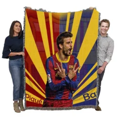 Gerard Pique Populer Barcelona Football Player Woven Blanket