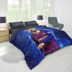 Gerard Pique Strong Barcelona Defend Football Player Duvet Cover 1