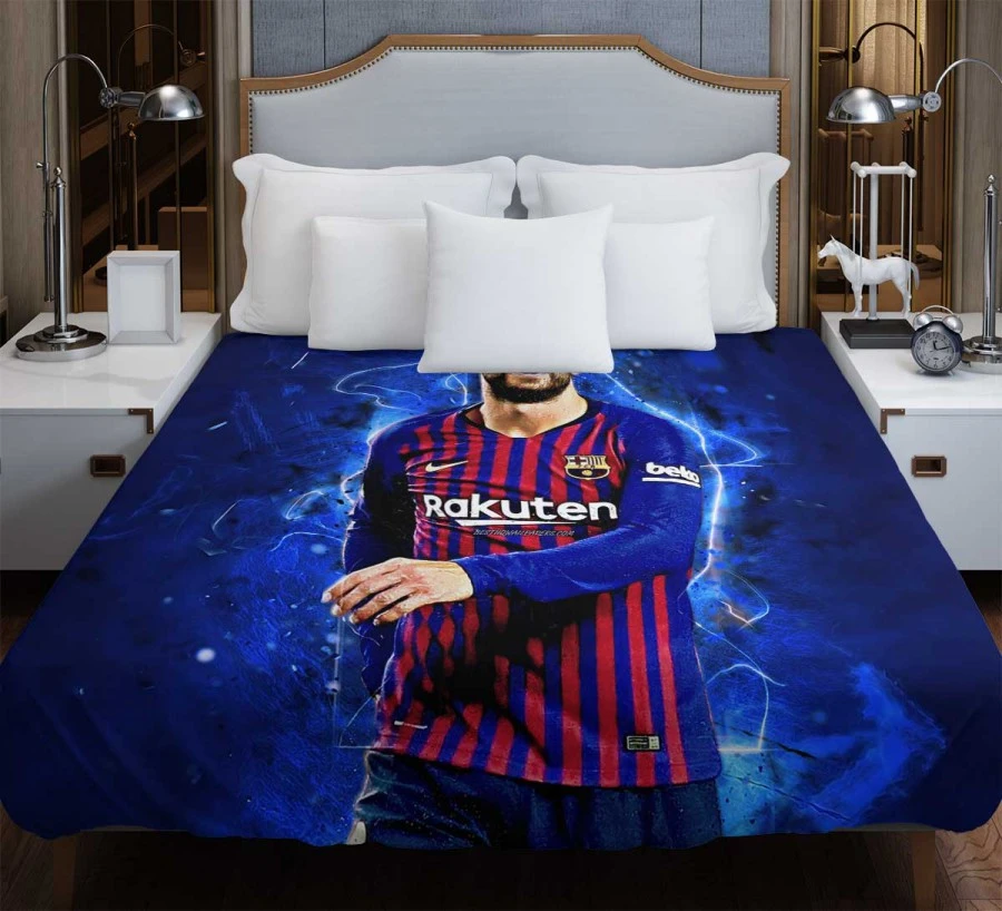 Gerard Pique Strong Barcelona Defend Football Player Duvet Cover