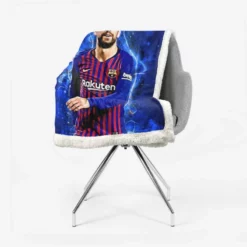 Gerard Pique Strong Barcelona Defend Football Player Sherpa Fleece Blanket 2