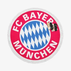 German Football Club FC Bayern Munich Logo Round Beach Towel