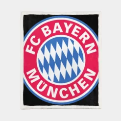 German Football Club FC Bayern Munich Logo Sherpa Fleece Blanket 1
