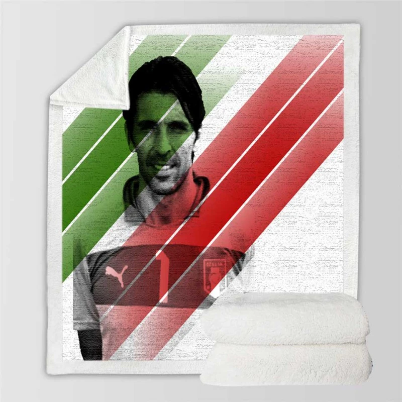 Gianluigi Buffon Awarded Serie A Football Player Sherpa Fleece Blanket