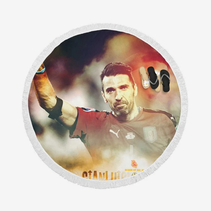 Gianluigi Buffon Classic Juventus Football Player Round Beach Towel