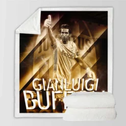 Gianluigi Buffon Coppa Italia Football Player Sherpa Fleece Blanket