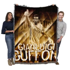 Gianluigi Buffon Coppa Italia Football Player Woven Blanket