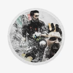 Gianluigi Buffon Italian Professional Football Player Round Beach Towel