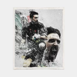 Gianluigi Buffon Italian Professional Football Player Sherpa Fleece Blanket 1