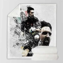 Gianluigi Buffon Italian Professional Football Player Sherpa Fleece Blanket