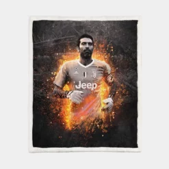 Gianluigi Buffon Popular Juventus Football Player Sherpa Fleece Blanket 1