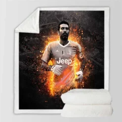 Gianluigi Buffon Popular Juventus Football Player Sherpa Fleece Blanket