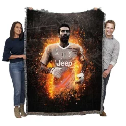 Gianluigi Buffon Popular Juventus Football Player Woven Blanket
