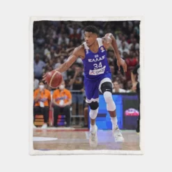 Giannis Antetokounmpo Basketball Player Sherpa Fleece Blanket 1