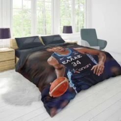 Giannis Antetokounmpo Powerful NBA Basketball Player Duvet Cover 1