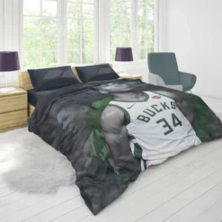 Giannis Antetokounmpo Professional NBA Player Duvet Cover 1