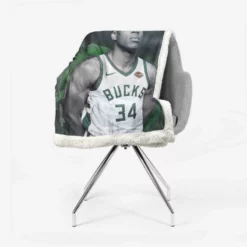 Giannis Antetokounmpo Professional NBA Player Sherpa Fleece Blanket 2