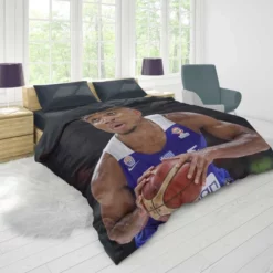 Giannis Antetokounmpo Strong Basketball Player Duvet Cover 1