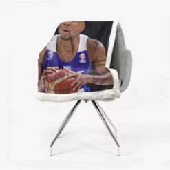 Giannis Antetokounmpo Strong Basketball Player Sherpa Fleece Blanket 2