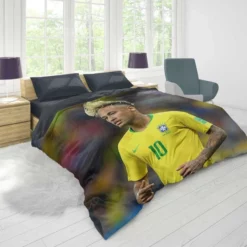 Gifted Brazil Football Player Neymar Duvet Cover 1