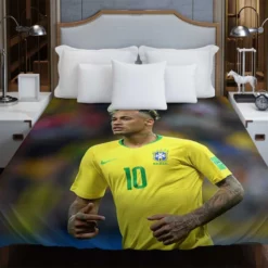 Gifted Brazil Football Player Neymar Duvet Cover