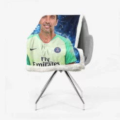 Gigi Buffon  Exellelant Goalkeeper in PSG Sherpa Fleece Blanket 2