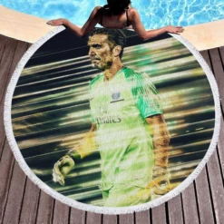 Gigi Buffon  Professional PSG Football Player Round Beach Towel 1