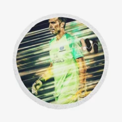 Gigi Buffon  Professional PSG Football Player Round Beach Towel