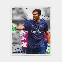 Gigi Buffon  Top Ranked PSG Football Player Sherpa Fleece Blanket 1