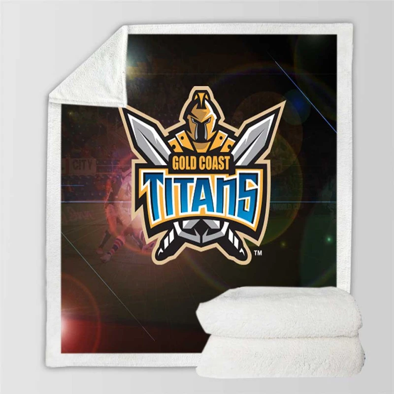 Gold Coast Titans Exellelant NRL Rugby Club Sherpa Fleece Blanket