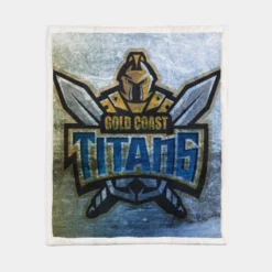 Gold Coast Titans Professional NRL Rugby Football Club Sherpa Fleece Blanket 1