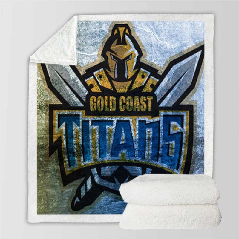 Gold Coast Titans Professional NRL Rugby Football Club Sherpa Fleece Blanket