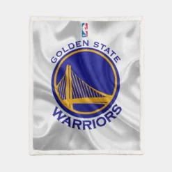 Golden State Warriors Active NBA Basketball Logo Sherpa Fleece Blanket 1