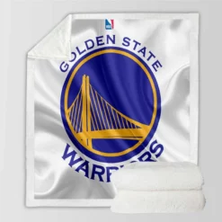 Golden State Warriors Active NBA Basketball Logo Sherpa Fleece Blanket