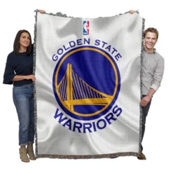 Golden State Warriors Active NBA Basketball Logo Woven Blanket
