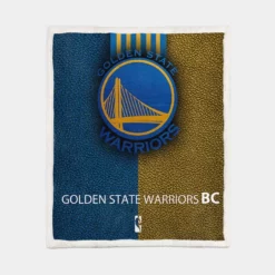 Golden State Warriors NBA Basketball Logo Sherpa Fleece Blanket 1