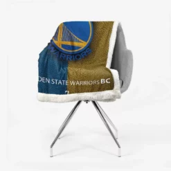 Golden State Warriors NBA Basketball Logo Sherpa Fleece Blanket 2