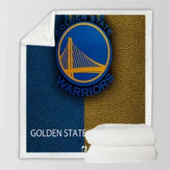 Golden State Warriors NBA Basketball Logo Sherpa Fleece Blanket