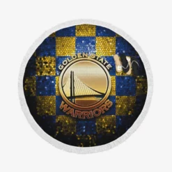 Golden State Warriors NBA Basketball Team Logo Round Beach Towel