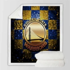 Golden State Warriors NBA Basketball Team Logo Sherpa Fleece Blanket